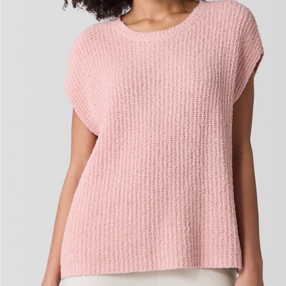 Eileen Fisher cotton fluff vest